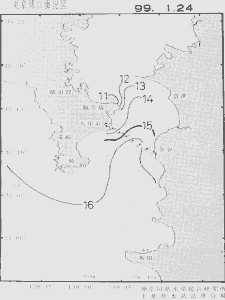 東京湾口海況図(1999/01/24)
