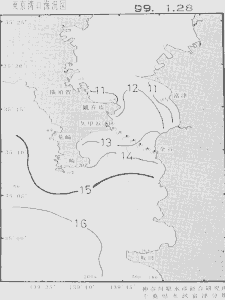 東京湾口海況図(1999/01/28)