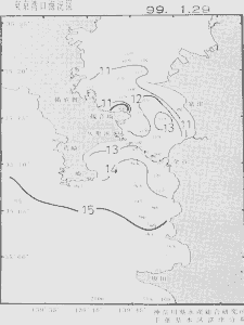東京湾口海況図(1999/01/29)