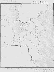 東京湾口海況図(1999/01/30)