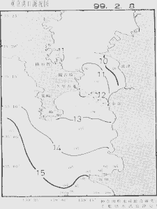 東京湾口海況図(1999/02/08)