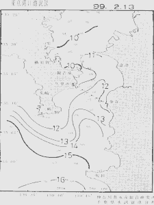 東京湾口海況図(1999/02/13)