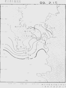東京湾口海況図(1999/02/15)