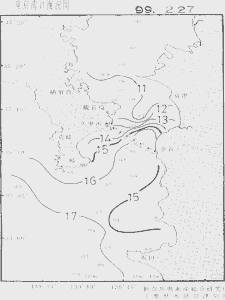 東京湾口海況図(1999/02/27)