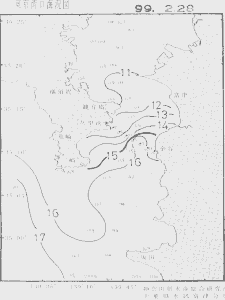 東京湾口海況図(1999/02/28)