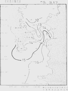 東京湾口海況図(1999/03/17)