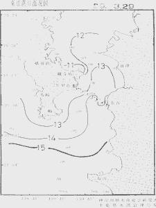 東京湾口海況図(1999/03/29)