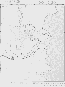 東京湾口海況図(1999/03/30)
