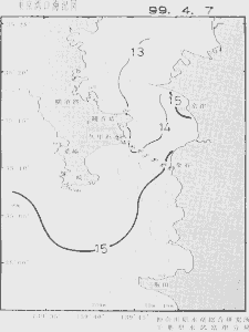東京湾口海況図(1999/04/07)