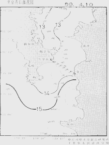 東京湾口海況図(1999/04/10)