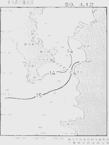 東京湾口海況図(1999/04/12)