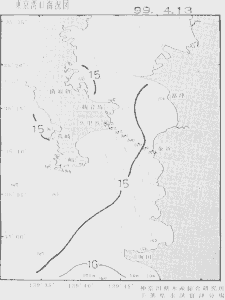 東京湾口海況図(1999/04/13)