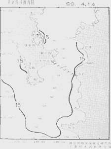 東京湾口海況図(1999/04/14)