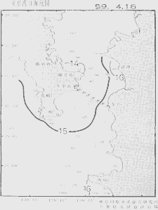 東京湾口海況図(1999/04/16)