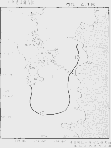 東京湾口海況図(1999/04/18)