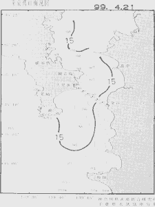 東京湾口海況図(1999/04/21)