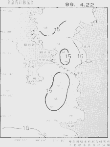 東京湾口海況図(1999/04/22)