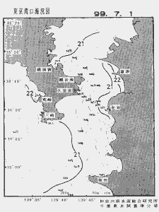 東京湾口海況図(1999/07/01)