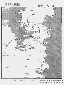 東京湾口海況図(1999/07/02)