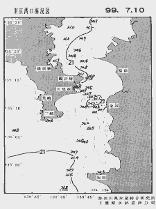 東京湾口海況図(1999/07/10)