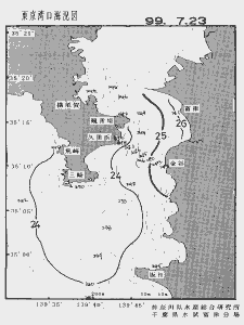 東京湾口海況図(1999/07/23)