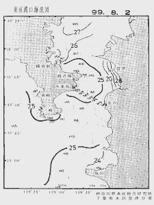 東京湾口海況図(1999/08/02)
