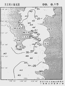東京湾口海況図(1999/08/15)