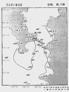 東京湾口海況図(1999/08/16)