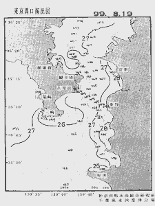 東京湾口海況図(1999/08/19)
