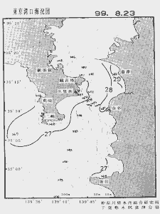 東京湾口海況図(1999/08/23)