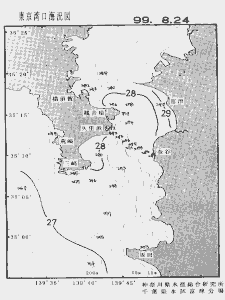 東京湾口海況図(1999/08/24)