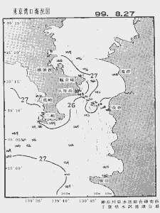 東京湾口海況図(1999/08/27)
