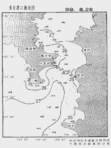 東京湾口海況図(1999/08/28)