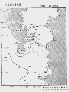 東京湾口海況図(1999/08/29)