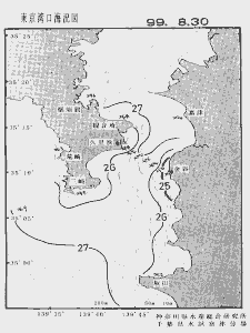 東京湾口海況図(1999/08/30)