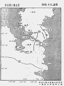 東京湾口海況図(1999/10/25)