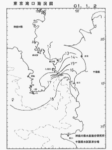東京湾口海況図(2001/01/02)