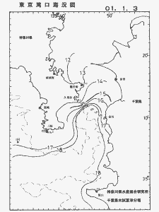 東京湾口海況図(2001/01/03)