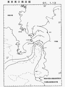 東京湾口海況図(2001/01/13)