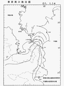 東京湾口海況図(2001/01/14)