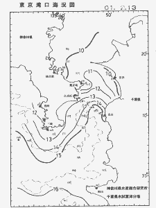 東京湾口海況図(2001/02/13)
