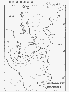 東京湾口海況図(2001/02/21)