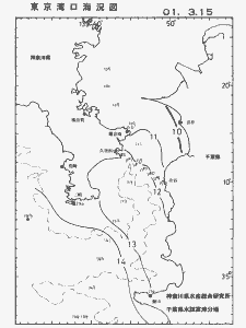 東京湾口海況図(2001/03/15)