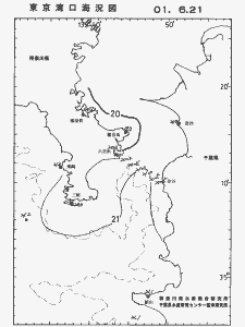 東京湾口海況図(2001/06/21)