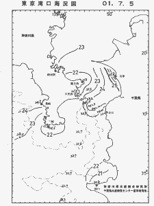 東京湾口海況図(2001/07/05)