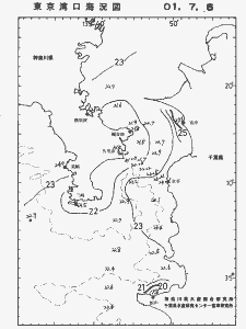 東京湾口海況図(2001/07/06)