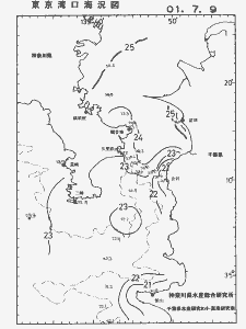 東京湾口海況図(2001/07/09)