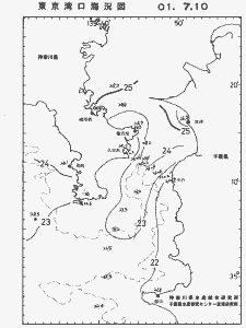東京湾口海況図(2001/07/10)