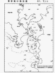 東京湾口海況図(2001/07/11)