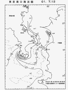 東京湾口海況図(2001/07/12)